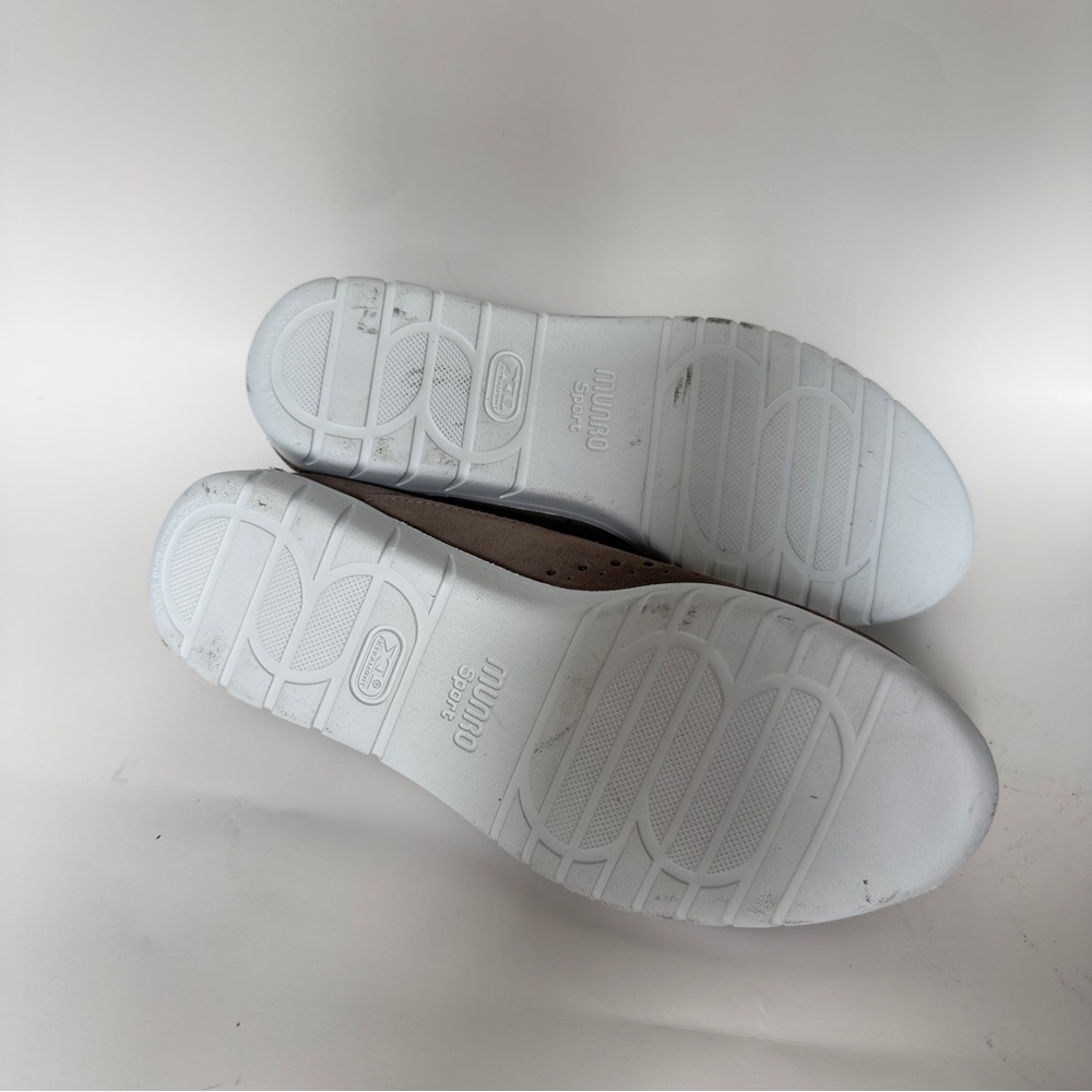 Munro Wellesley Suede Oxford Shoes Taupe Almond | Comfort Lace Up Size 6.5 - Picture 4 of 6